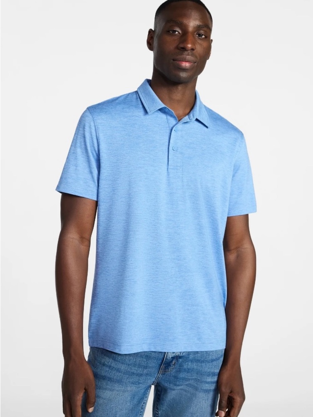 NWT George Blue performance  Polo Shirt Short Sleeve